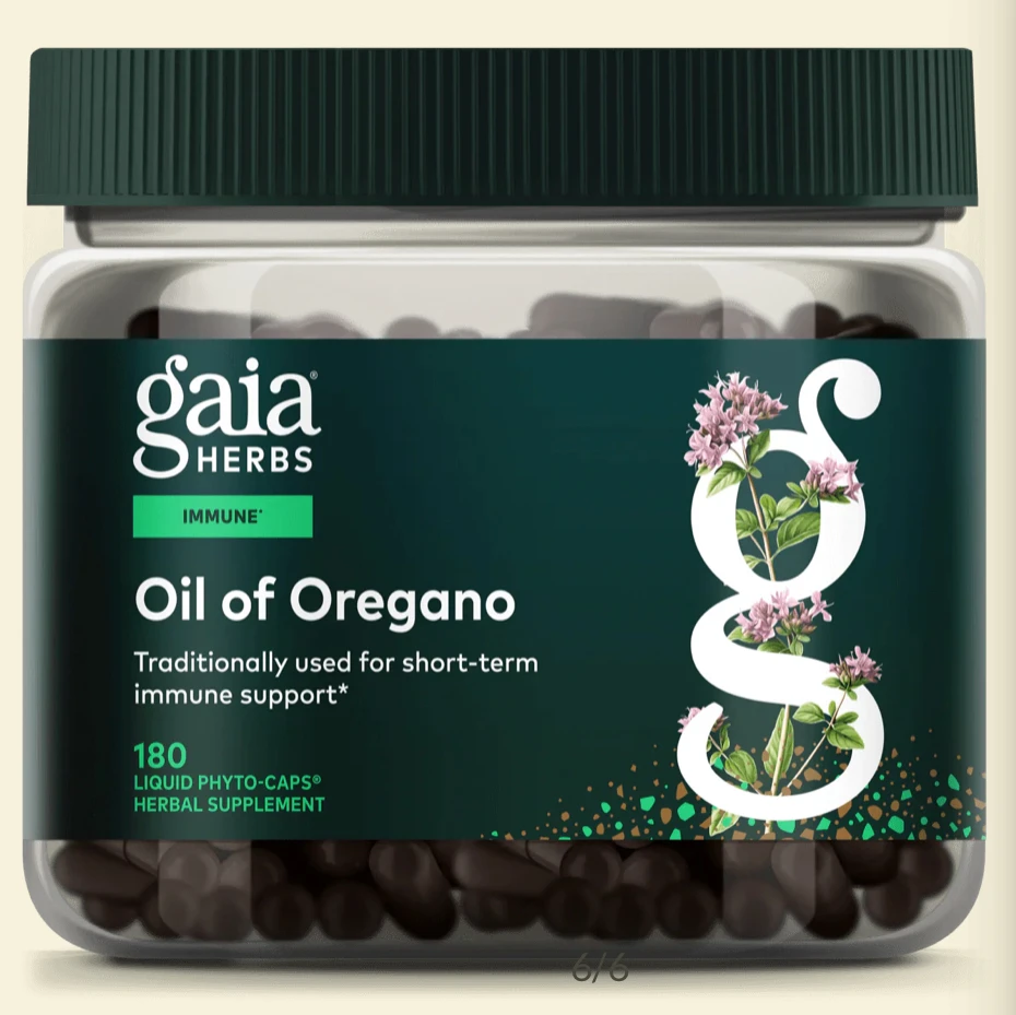 Gaia Herbs Oil of Oregano 牛至草油（奧勒岡葉油）膠囊（180顆）