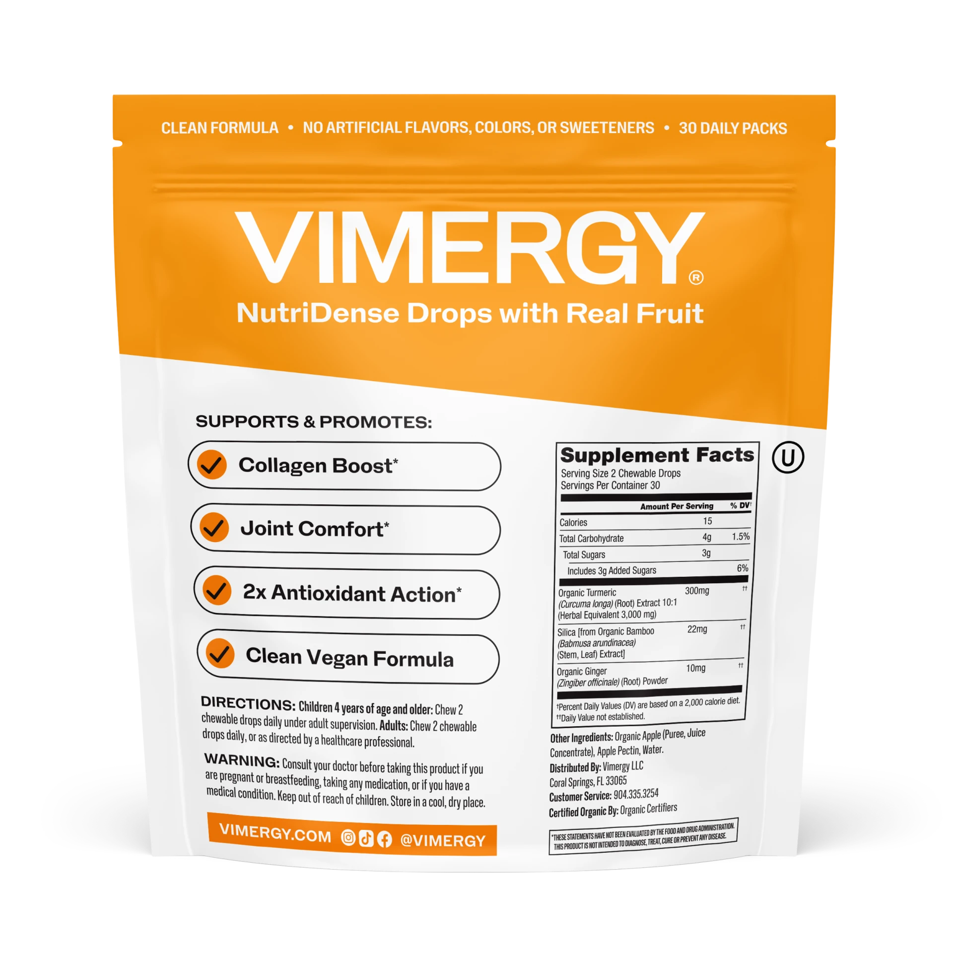 Vimergy Fruitylicious Turmeric NutriDense Drop 高濃縮果香薑黃軟糖（60顆）