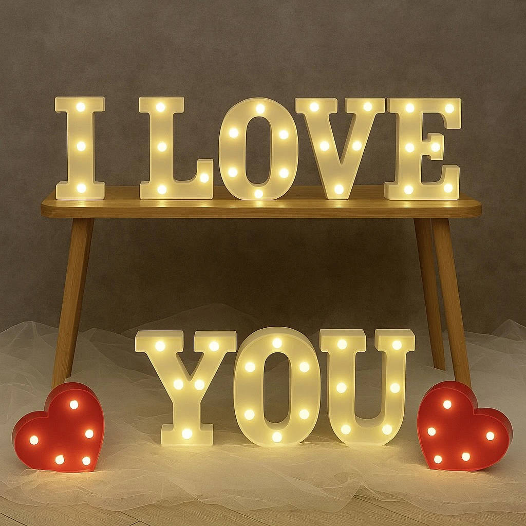 I LOVE YOU燈殼字