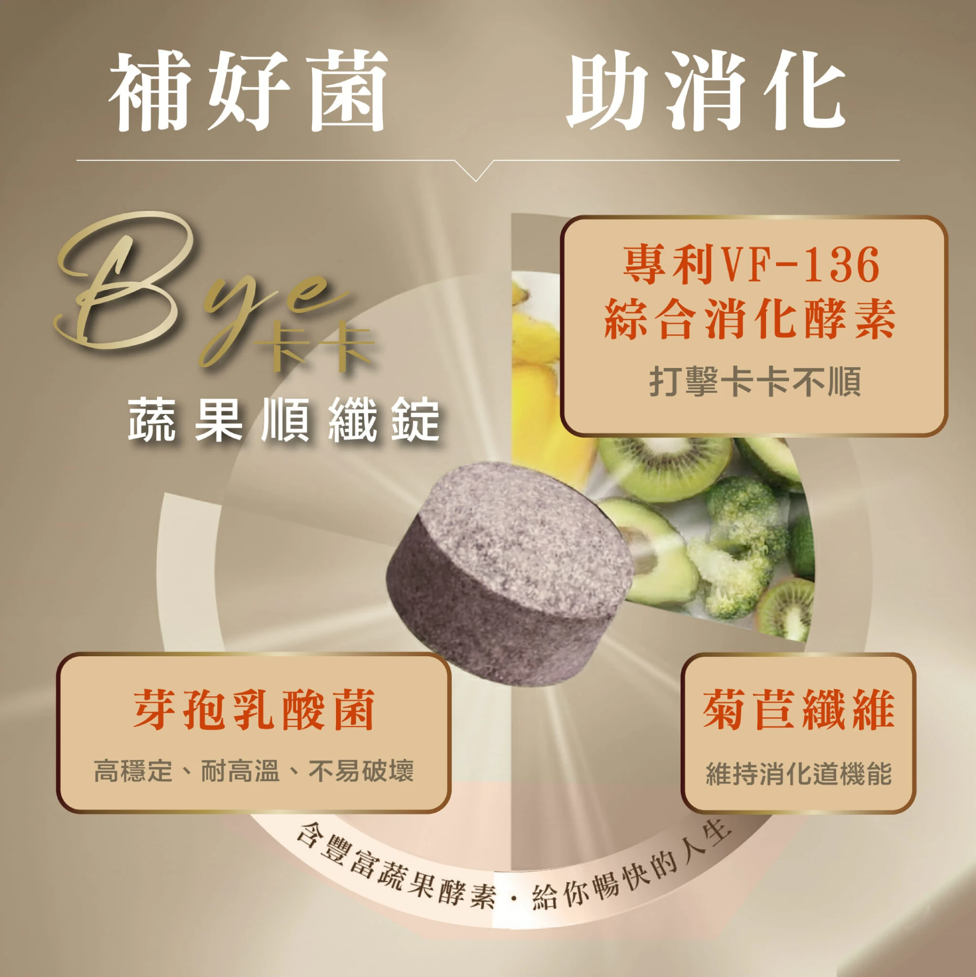 Bye卡卡蔬果順纖錠