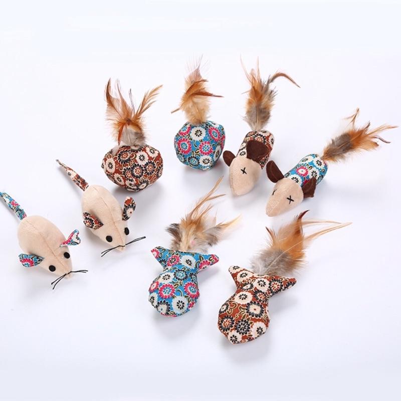 碎花羽毛貓玩具 貓玩具 羽毛玩具 老鼠貓玩具 羽毛貓玩具 魚型貓玩具 球型貓玩具 貓咪玩具 寵物玩具 羽毛玩具