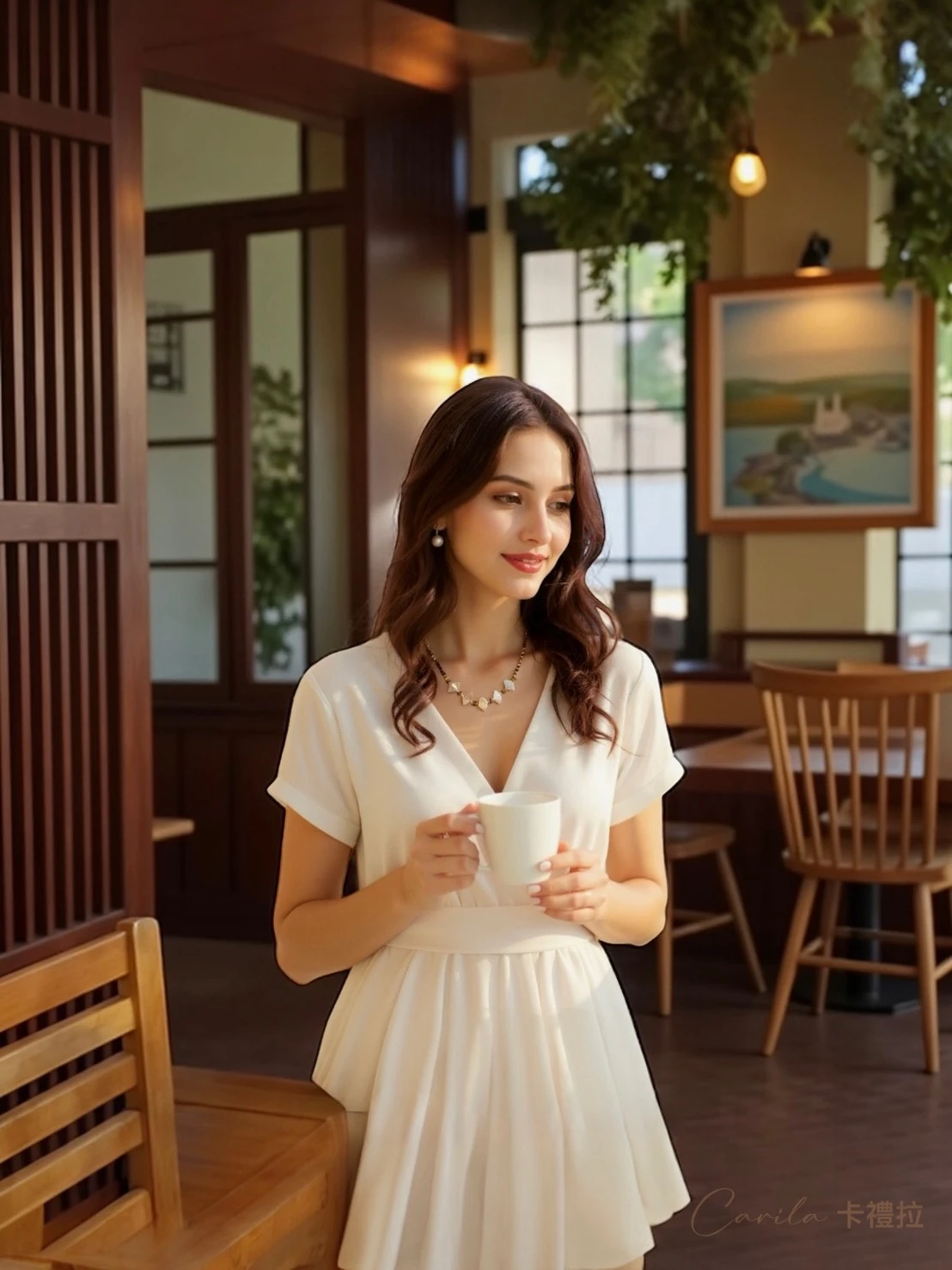 靈韻守護／天然巴洛克珍珠／虎眼石能量項鏈