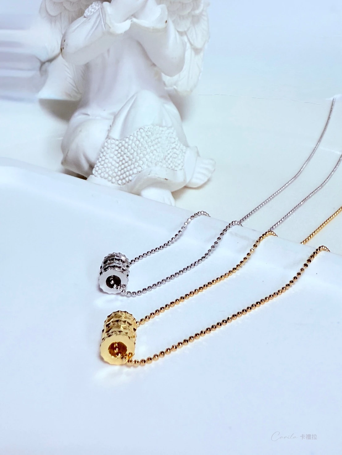 S925純銀轉運桶閃耀項鏈／義大利電鍍純銀項鏈