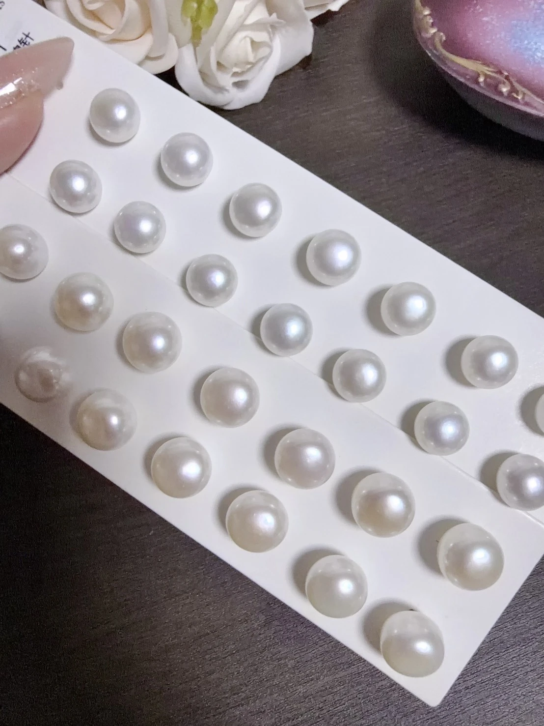 5A級天然淡水珍珠耳針/S925銀針