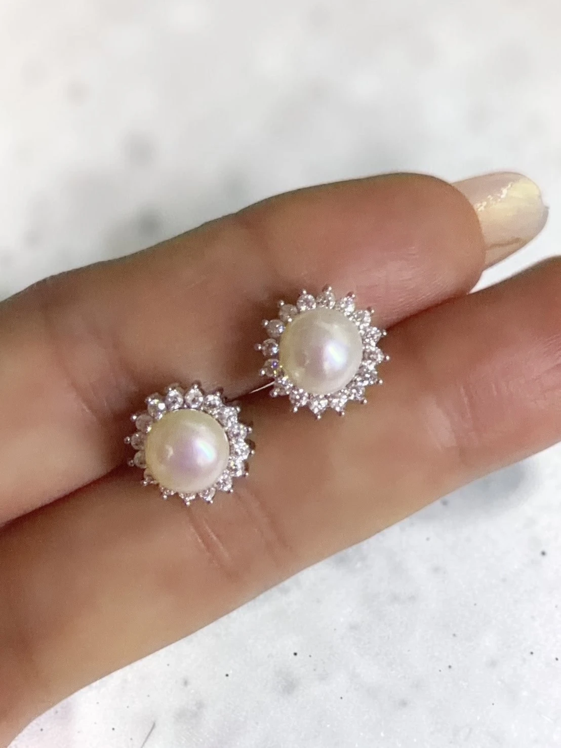 星耀天然珍珠耳環/S925銀針