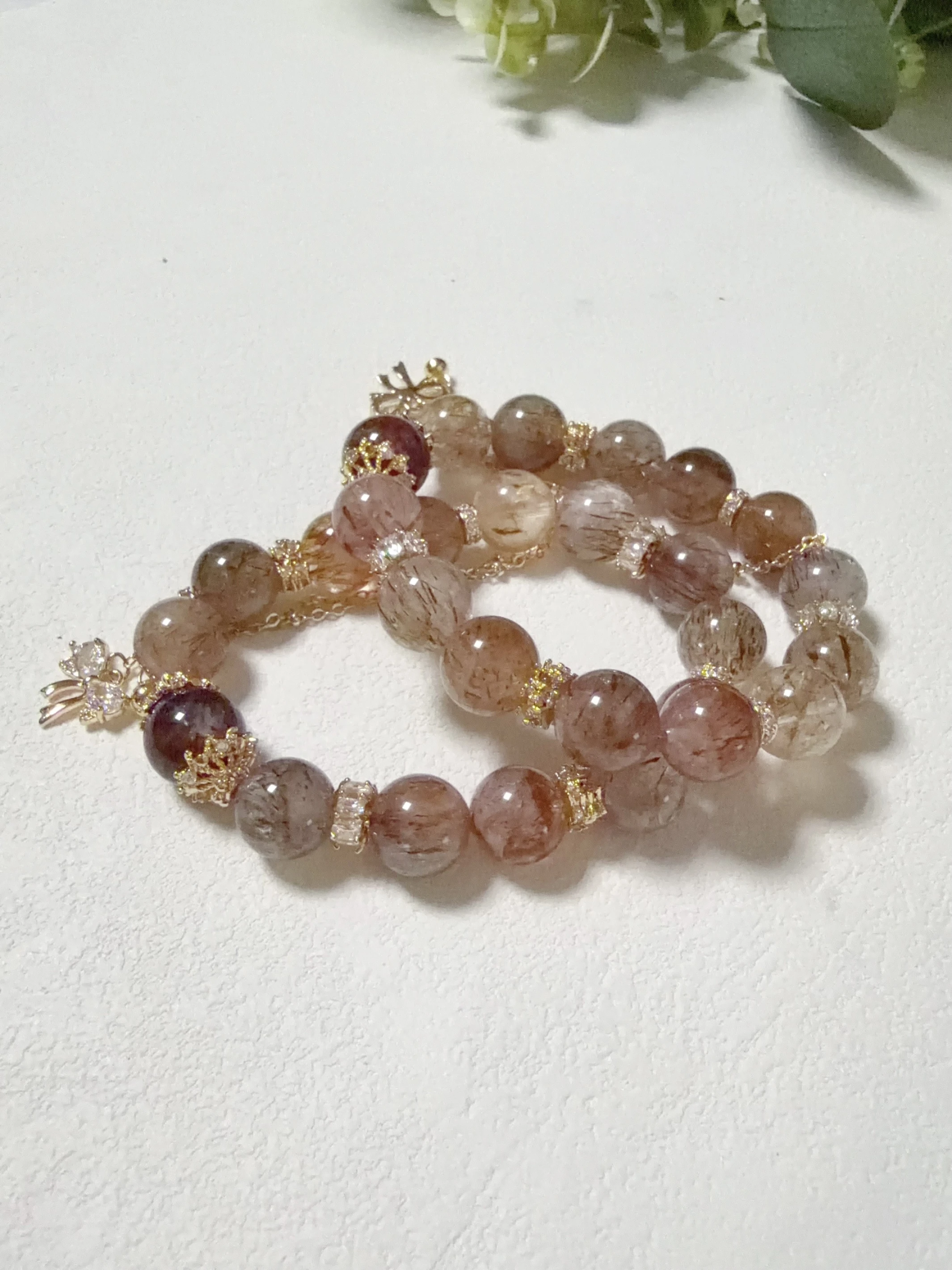 天然黑金超七蝴蝶結手鏈