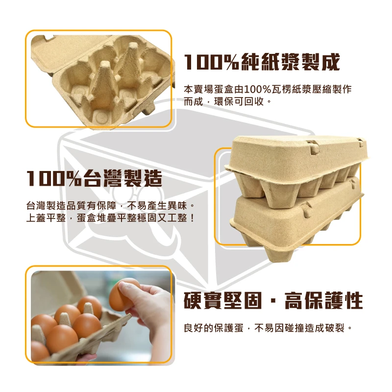 現貨厚磅紙蛋盒 6顆裝