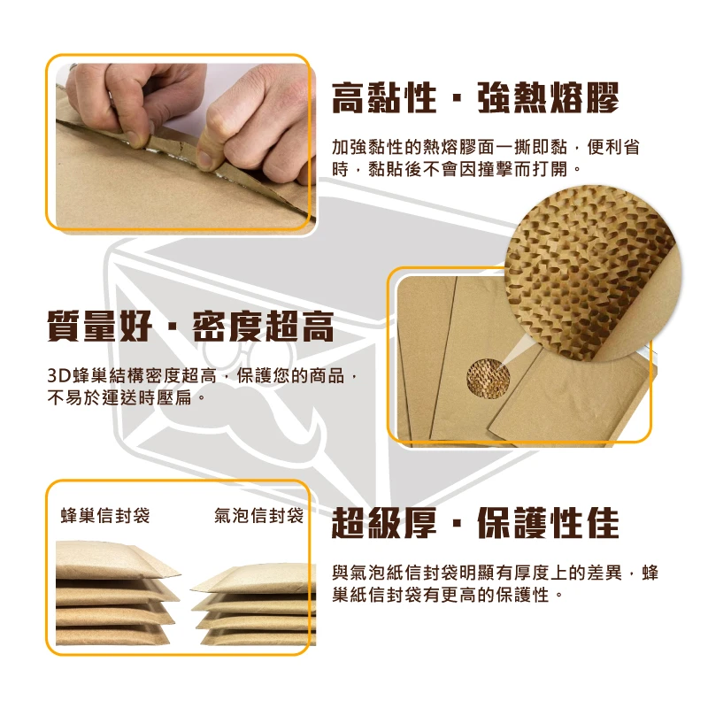 現貨牛皮蜂巢信封袋