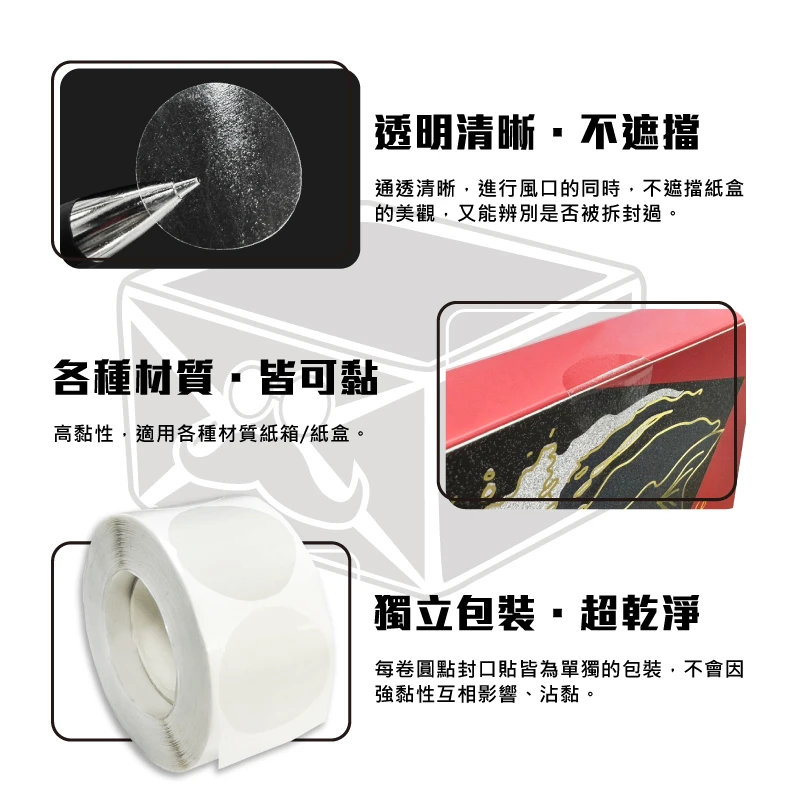 現貨透明圓點貼紙 Ø2.5cm