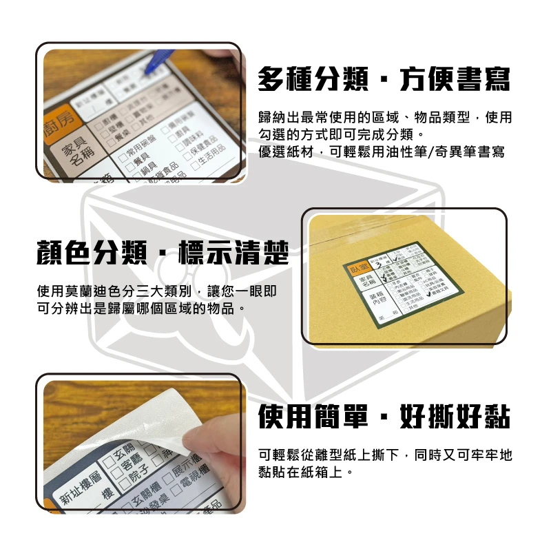 現貨 搬家分類標示貼紙