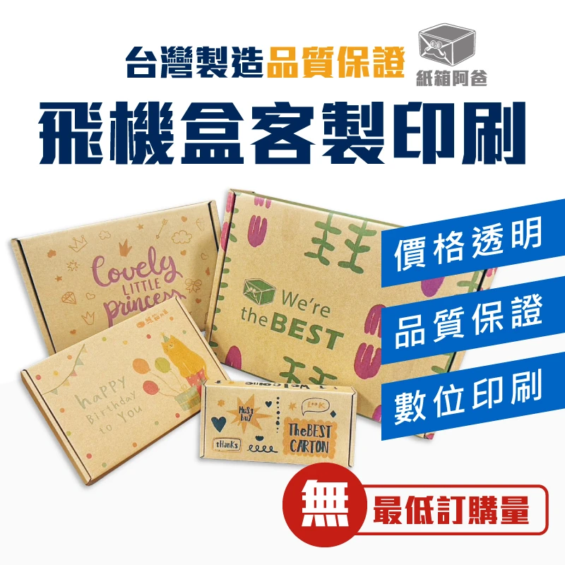 客製化 數位印刷飛機盒
