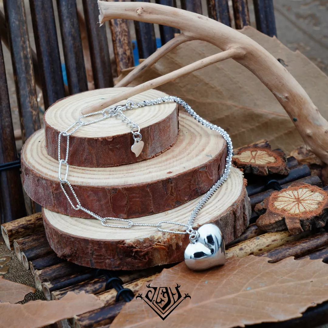 S925純銀．心繫相愛手鍊 ╳ 鎖鏈 ╳ 愛心