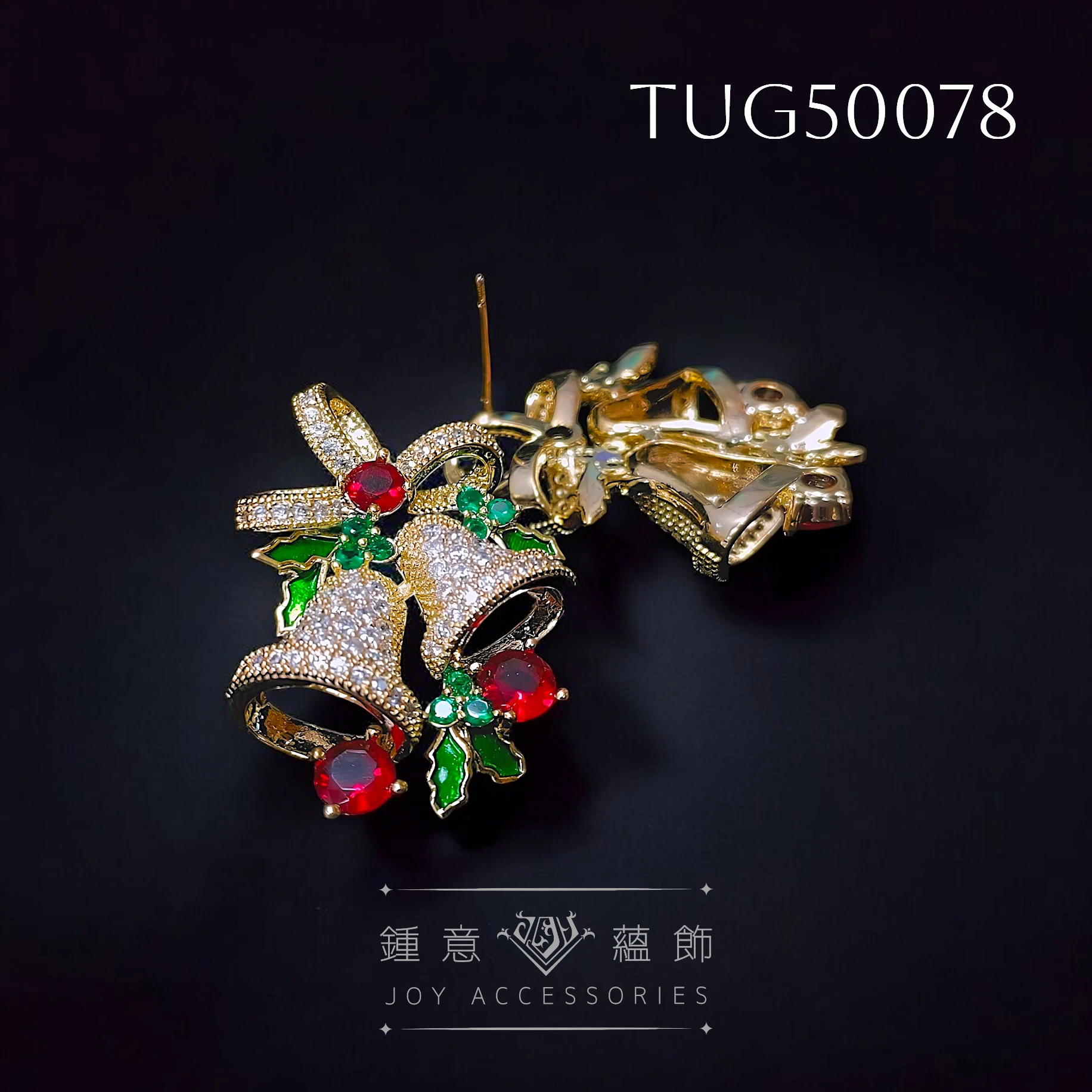顏色-紅/14K底 重工藝耳環 耳針