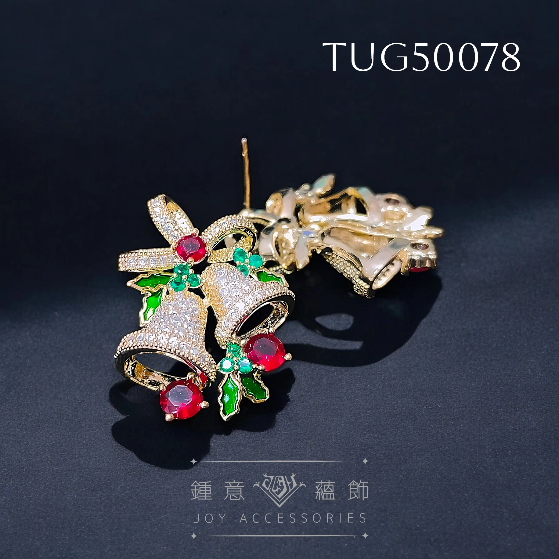 顏色-紅/14K底 重工藝耳環 耳針
