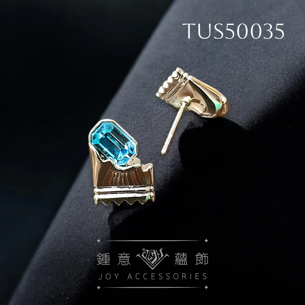 [小巧精品] 甜蜜蜜糖果耳環 ╳ 維也納頂級工藝水晶 ╳ 貼耳 耳針