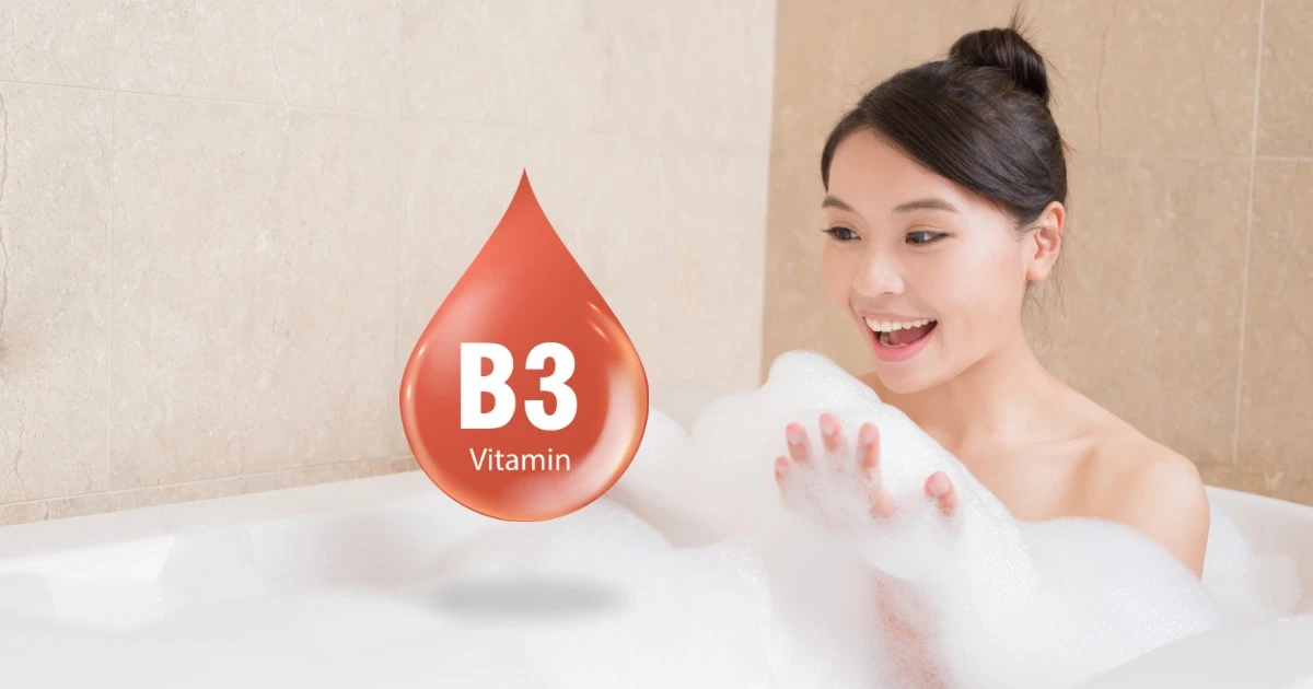 沐浴時若能添加維生素B3,有助於肌膚的保濕。