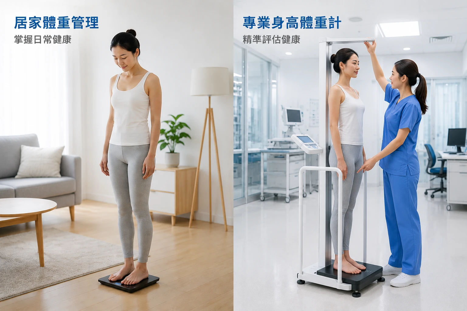 家用電子體重計與醫療用專業身高體重計對比：涵蓋居家體重管理與健檢中心、醫院診所專用精密身高體重計設備