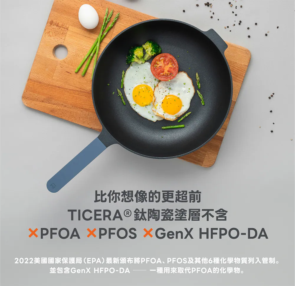 《話題新品》WOKY 哈哈鍋2.0 - 鈦塗層不沾鍋贈專屬清潔刷