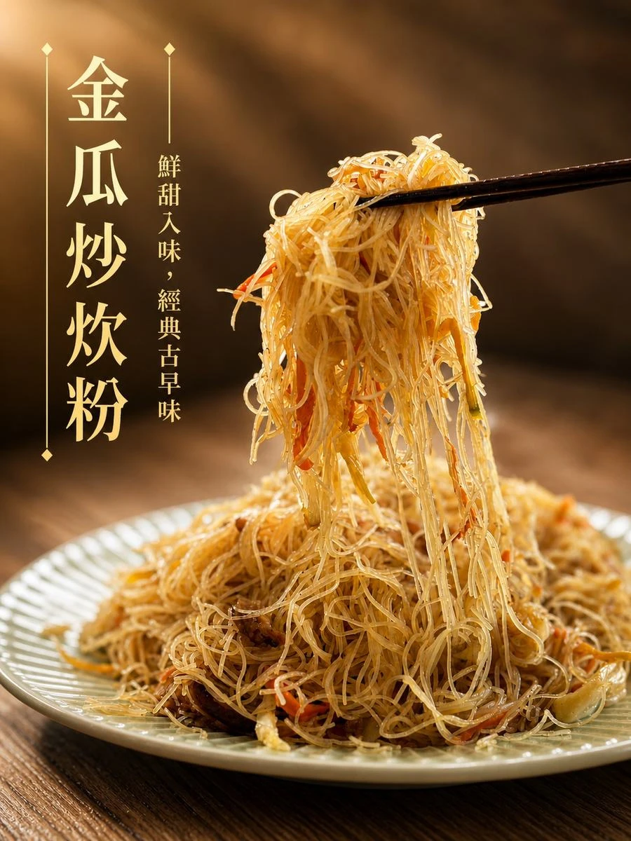 金瓜炒炊粉 台灣金瓜南瓜現炒炊粉 古早味米粉 三聲買嚴選