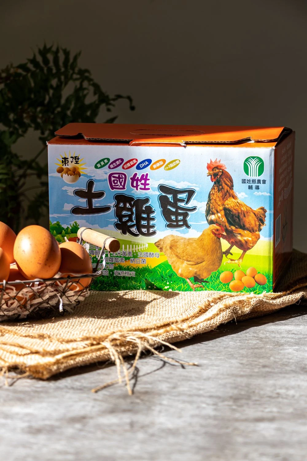 三聲買 國姓土雞蛋 東程牧場手提禮盒外包裝