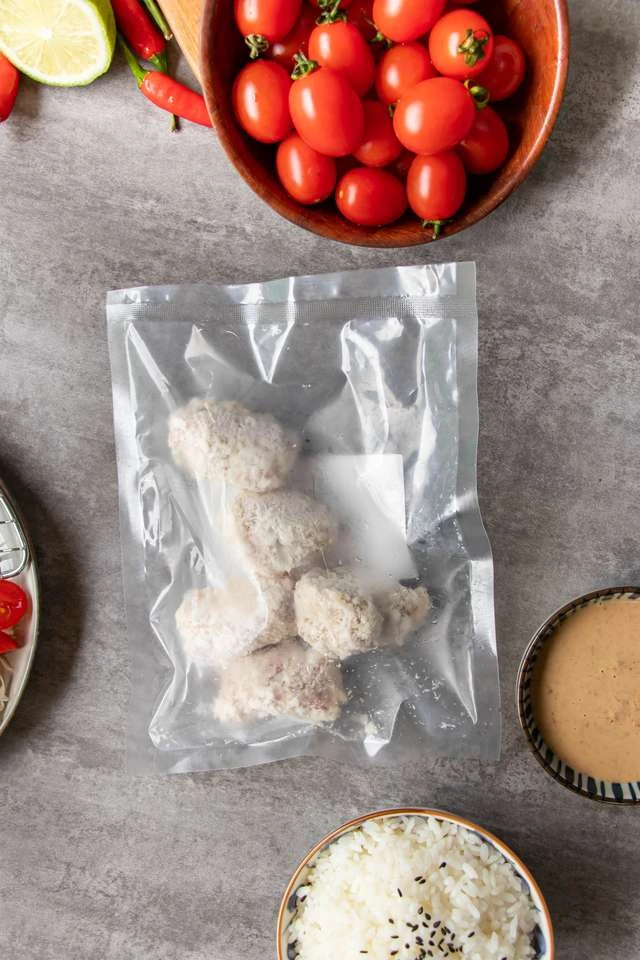 三聲買 日式豬球 150g 真空包裝實拍