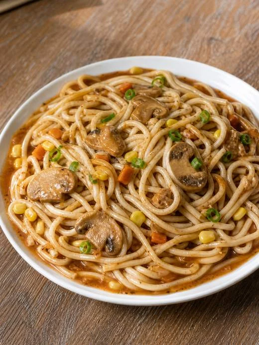 三聲買 蘑菇鐵板麵 整盤擺盤 冷凍即食早餐