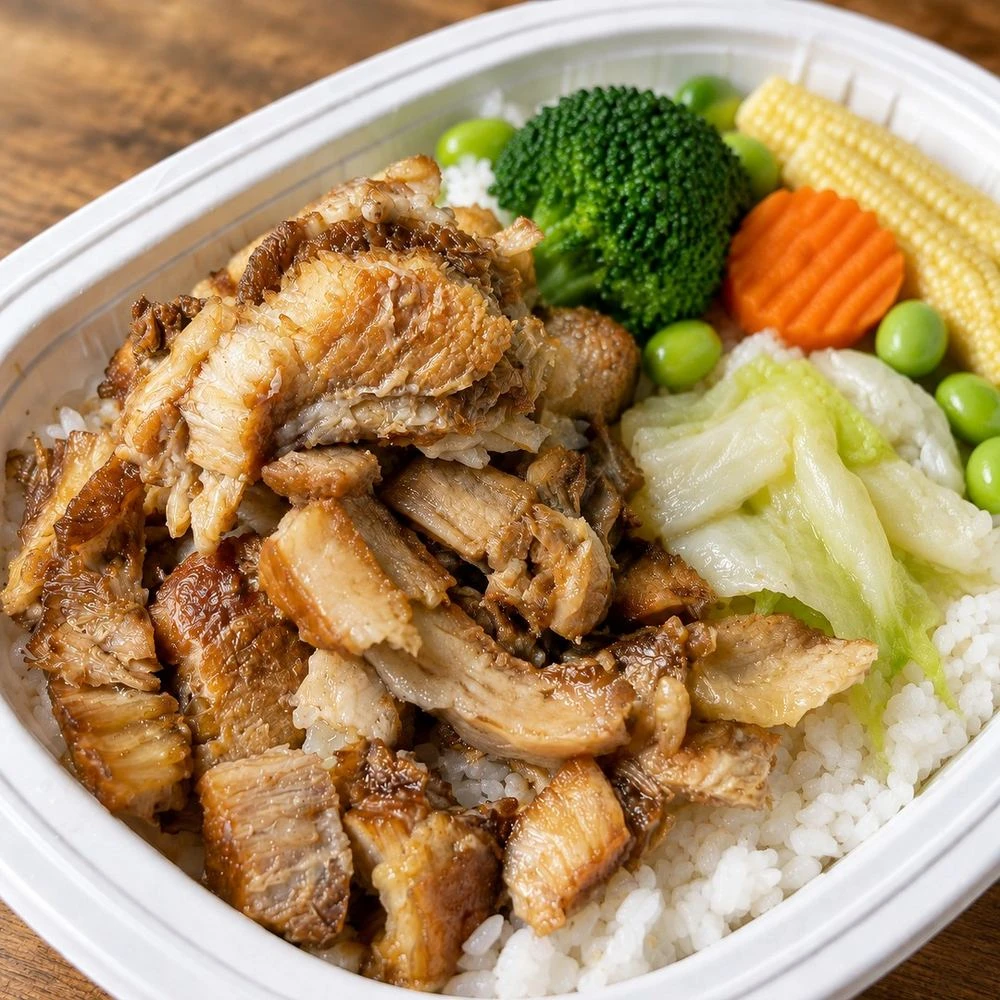 三聲買 NG焢肉便當 焢肉特寫 醬滷肥瘦口感