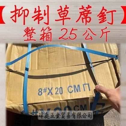 (免運)鍍鋅 抑制草蓆釘 8# 20公分長 箱購
