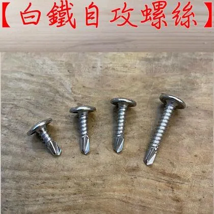 十字圓頭 鐵工用 自攻螺絲 白鐵410