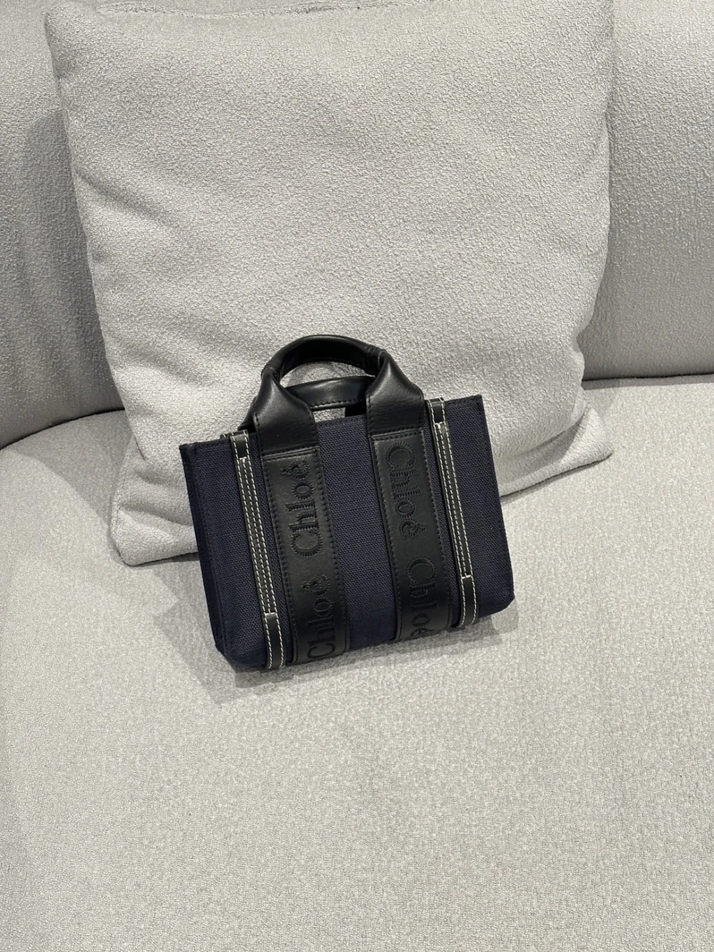 Chloe mini 藏藍色 托特包