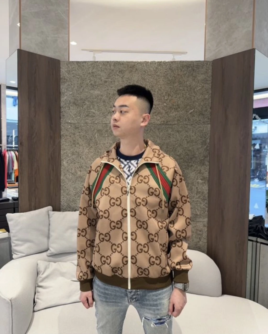 Gucci 大LOGO 連帽外套