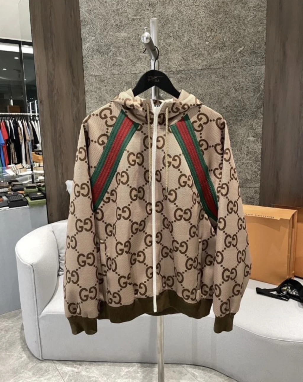 Gucci 大LOGO 連帽外套