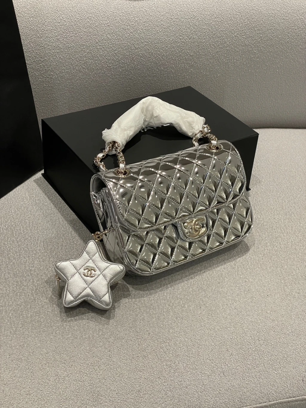 Chanel 24C 銀色星星包 CF