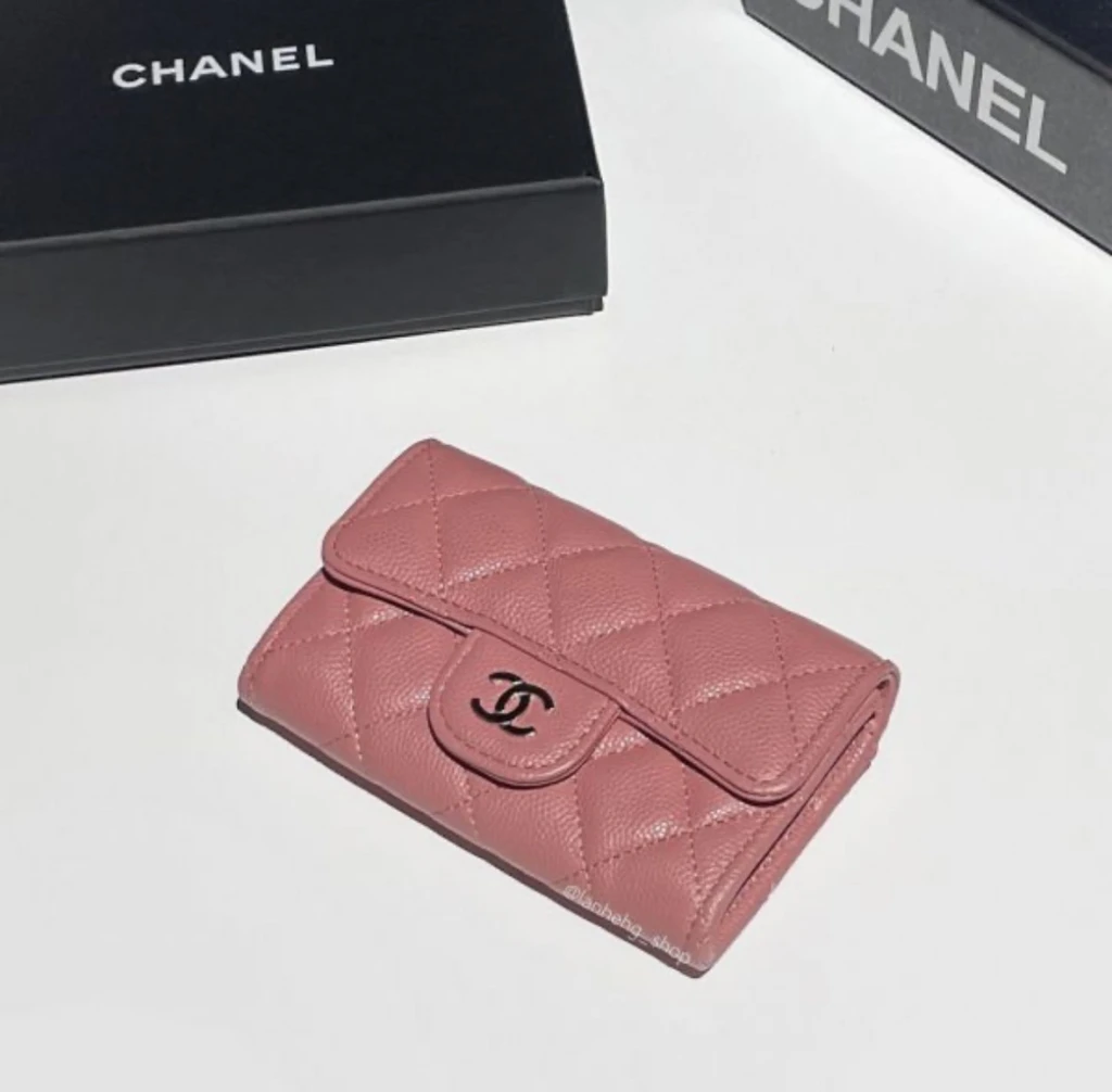 Chanel 粉 卡包