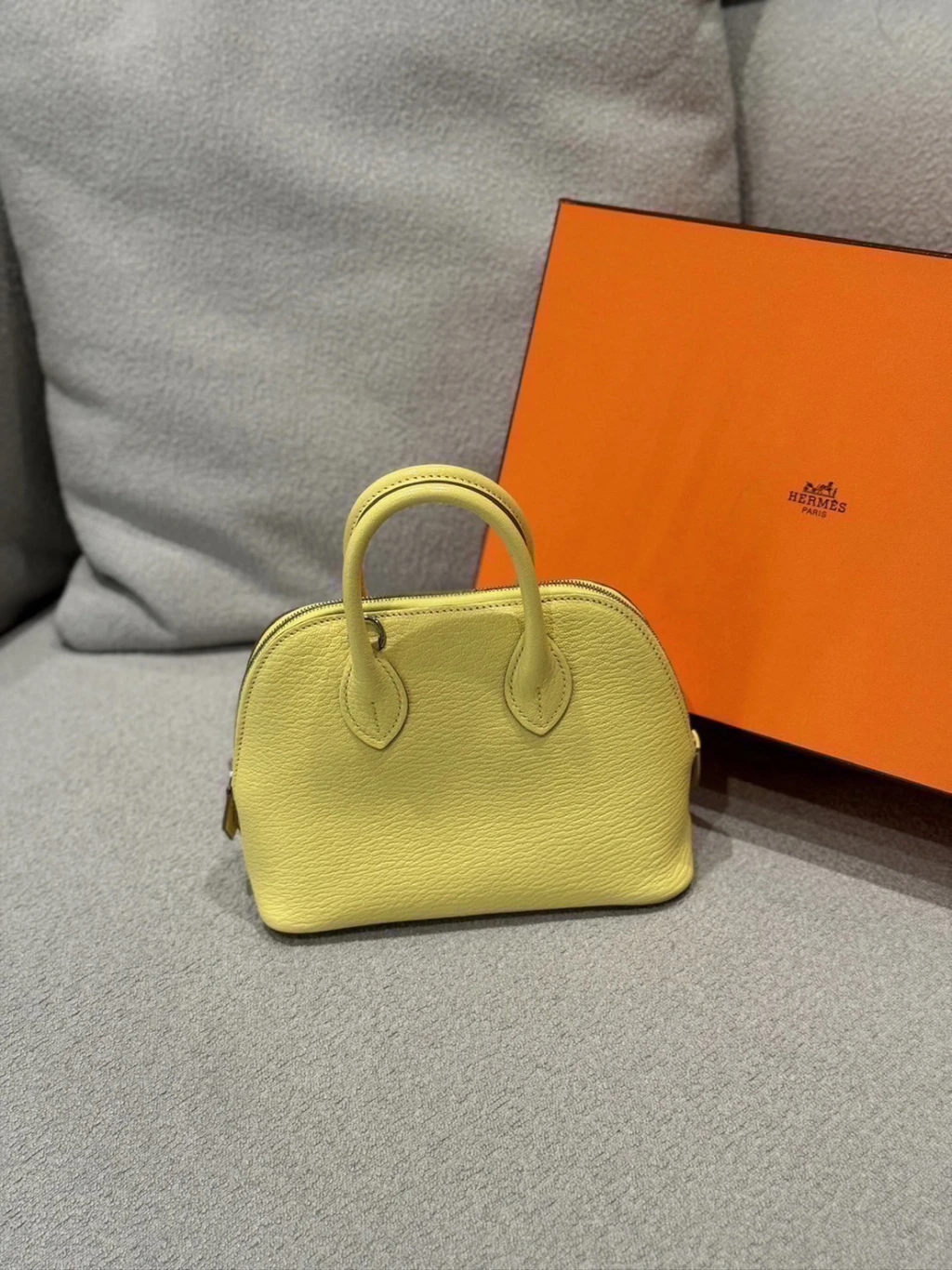 Hermes mini bolide 檸檬黃