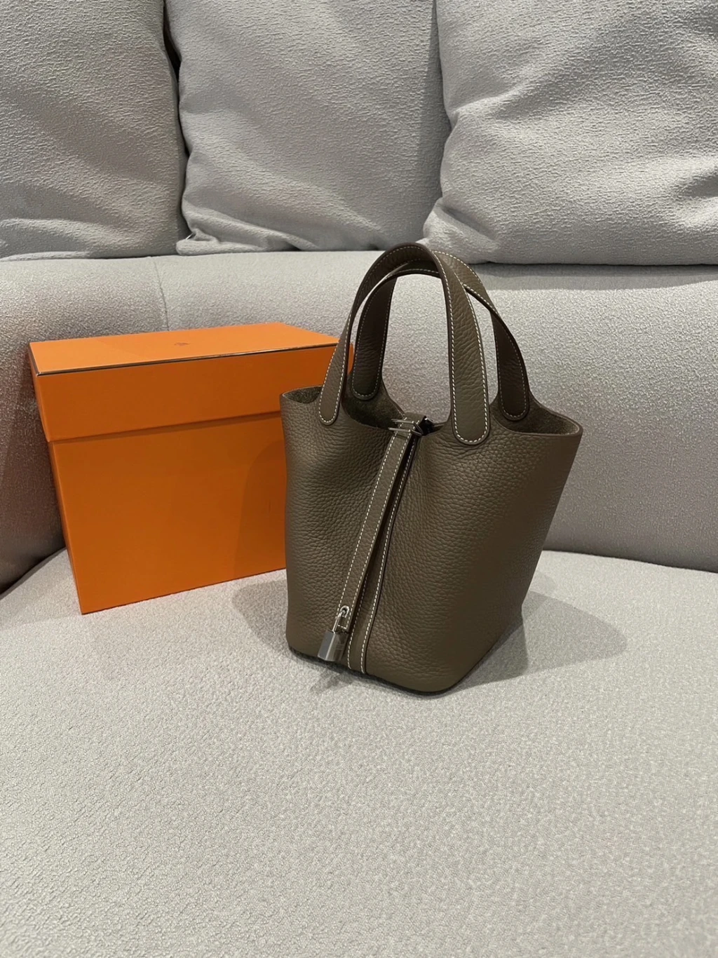 Hermès Picotin 18 菜籃 大象灰銀扣