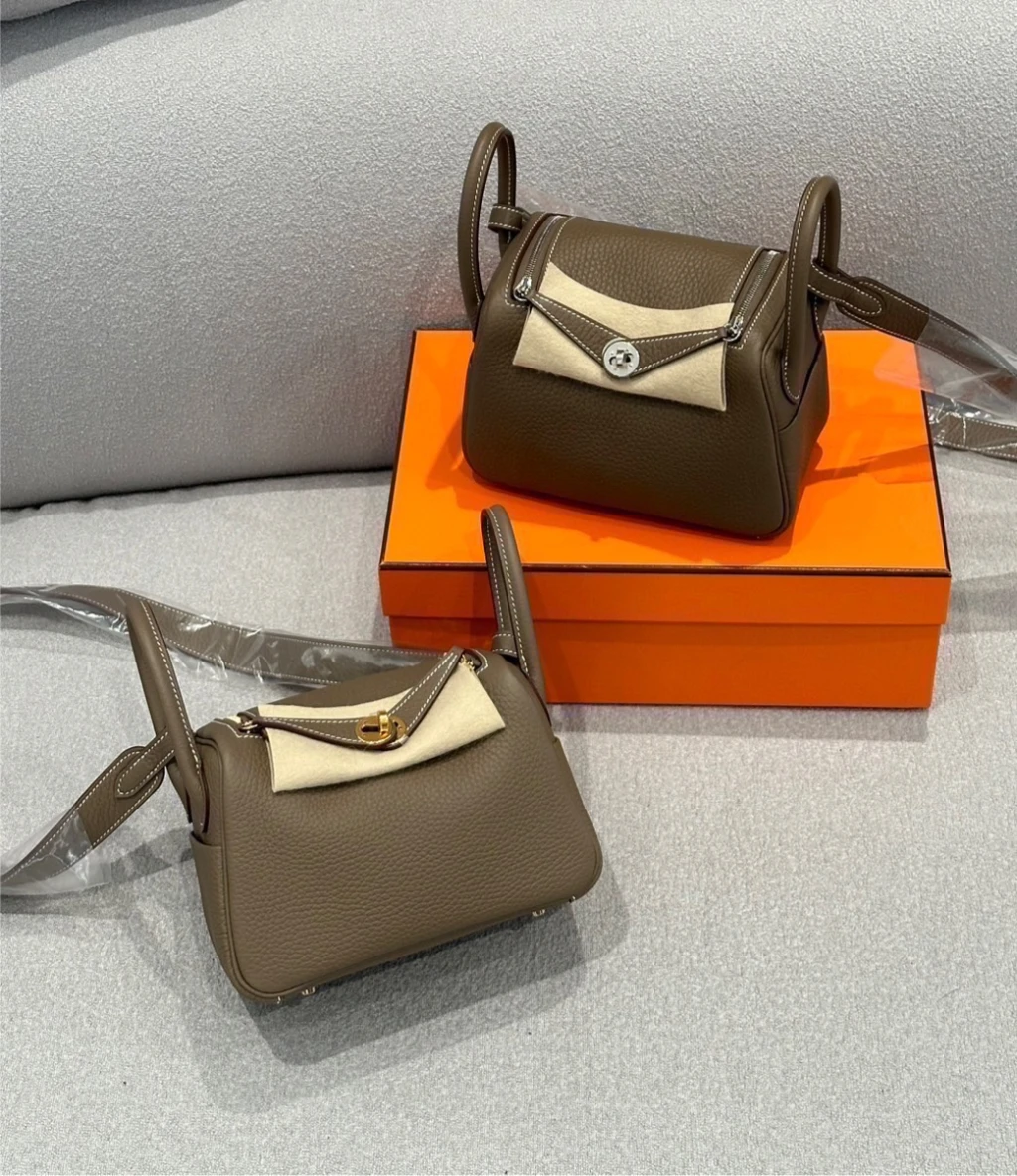 Hermes mini Lindy 大象灰(金釦/銀扣)