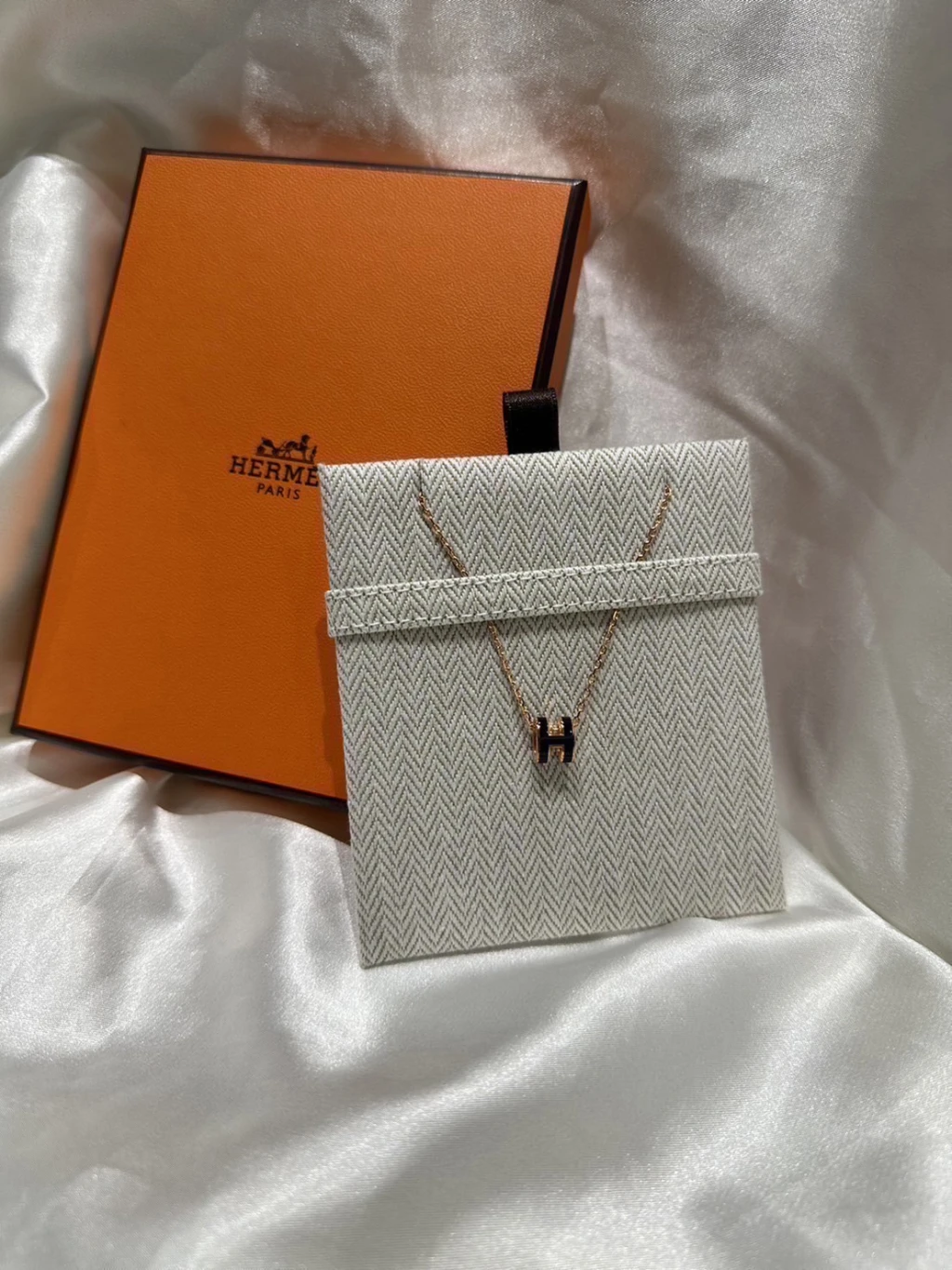 Hermes mini pop H黑金項鍊