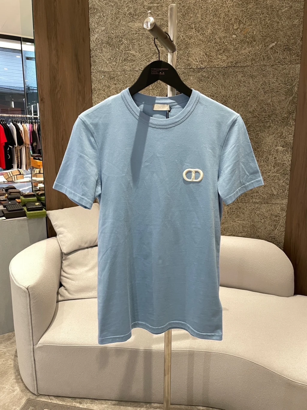 Dior CD刺繡 短袖 寳寶藍