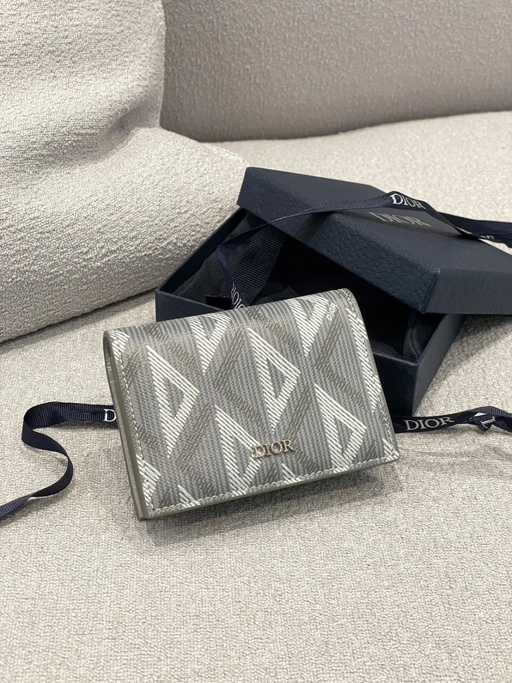 Dior CD版滿灰線條感 卡包