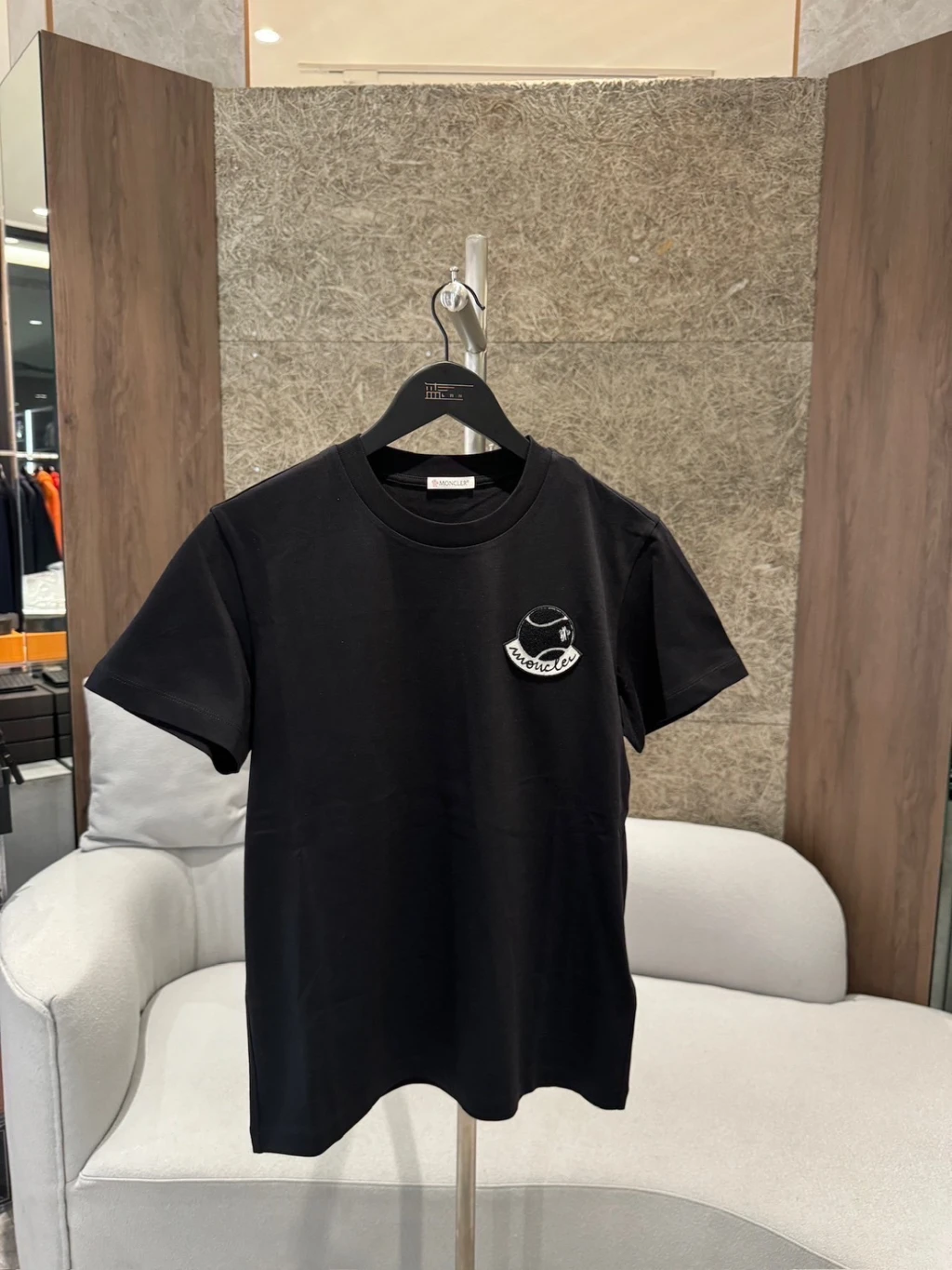 Moncler 刺繡棒球 黑