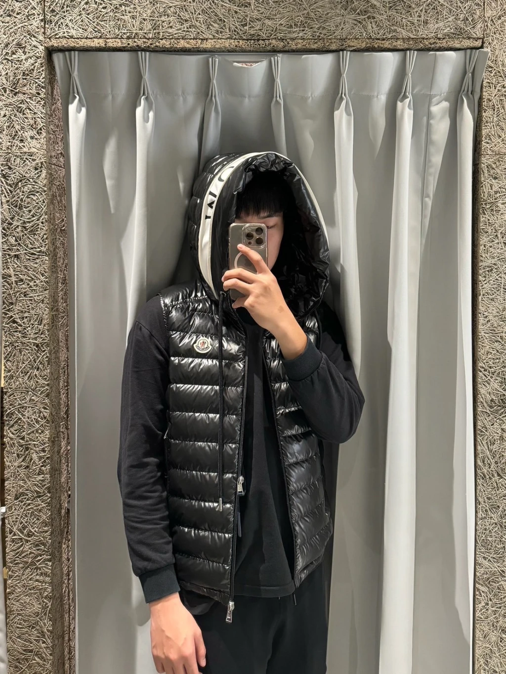 Moncler 羽絨背心 帽層雙拉鍊