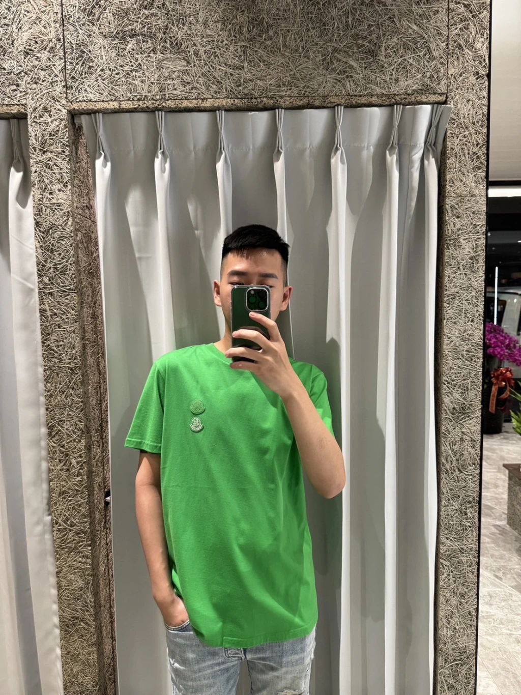 Moncler 雙標蘋果綠 上衣