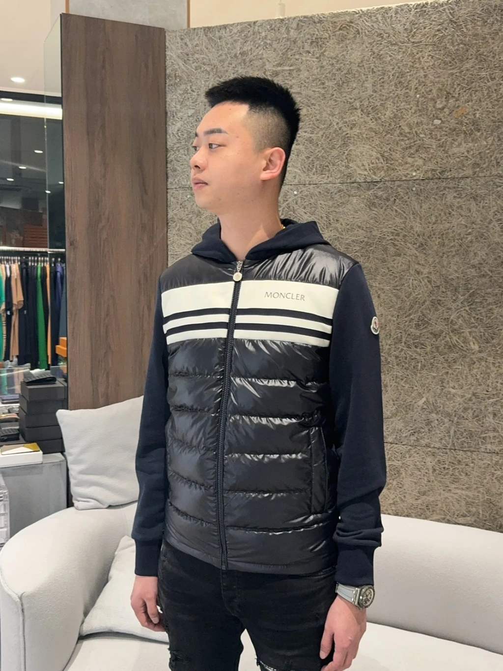 Moncler 拼接羽絨外套