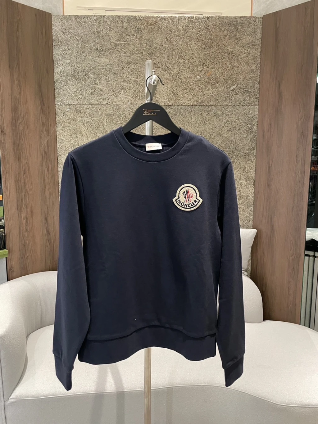 Moncler 大標 素面大學踢 藍