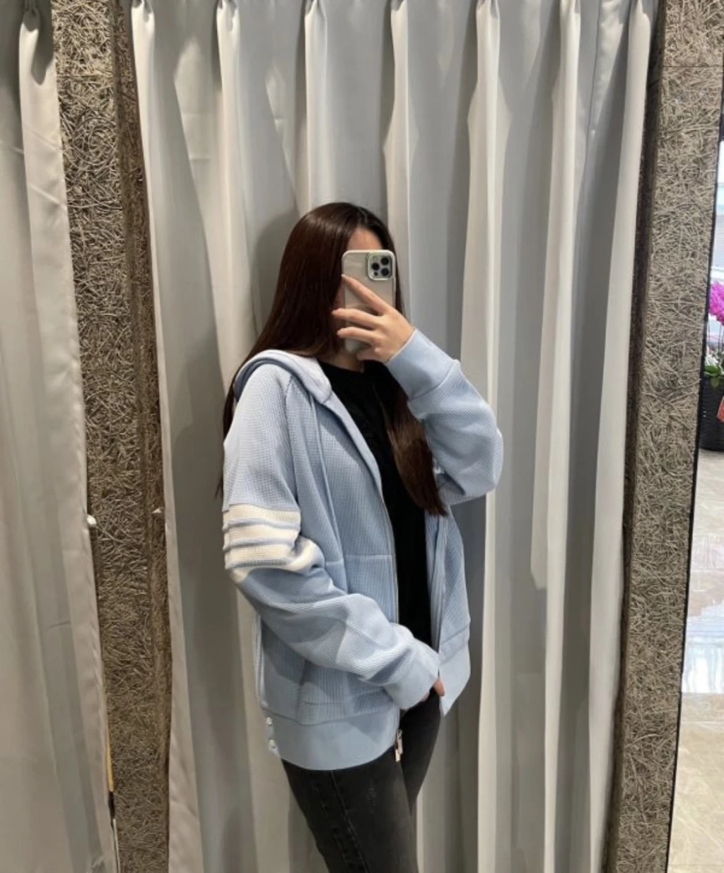 TB 華夫格外套 寶寶藍