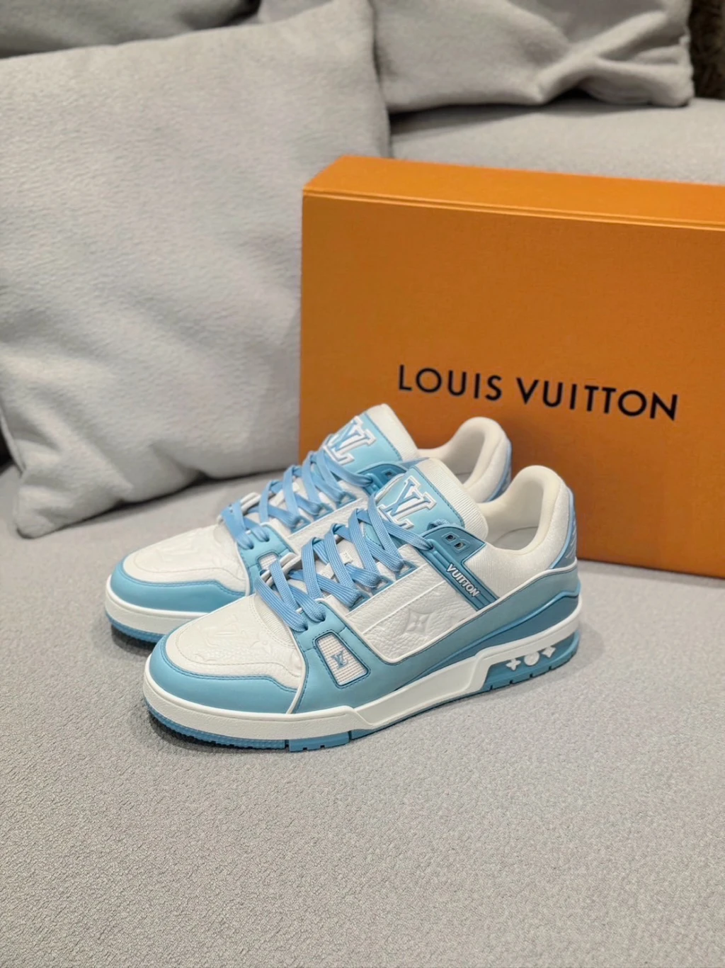 (依尺碼報價)LV Trainer 運動鞋 寳寳藍