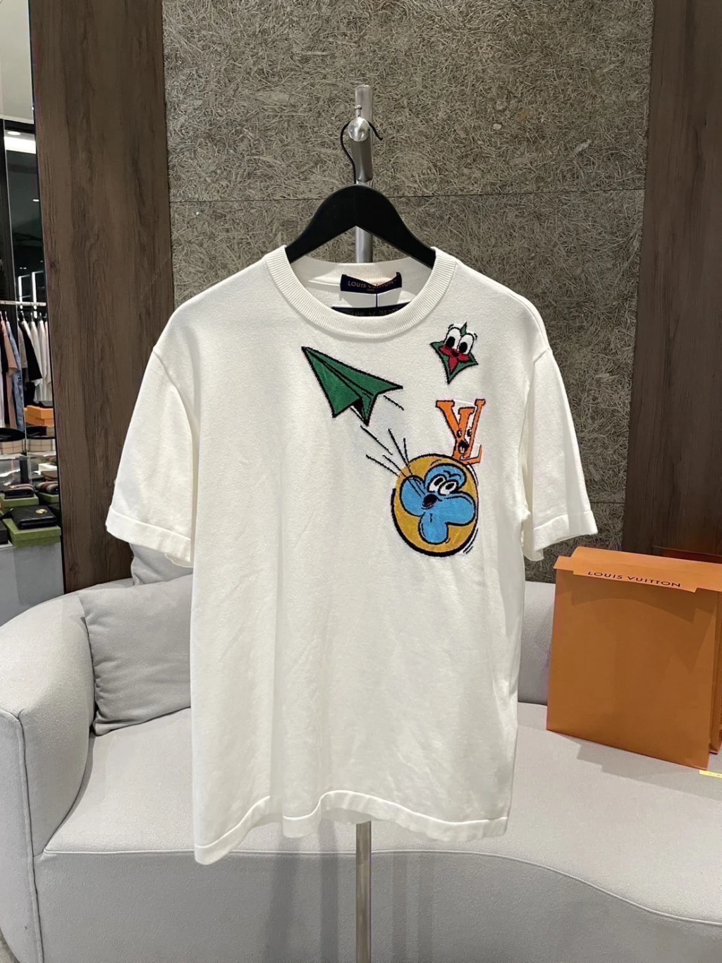 LV 動漫嵌花圖案 短袖