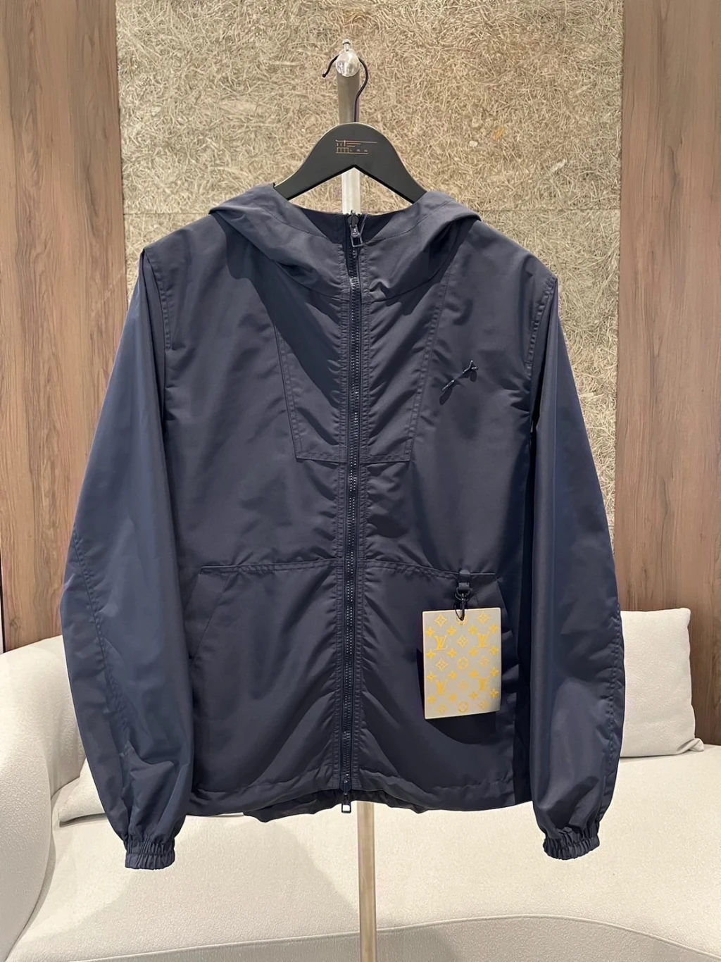LV 雙面 風衣外套 深藍