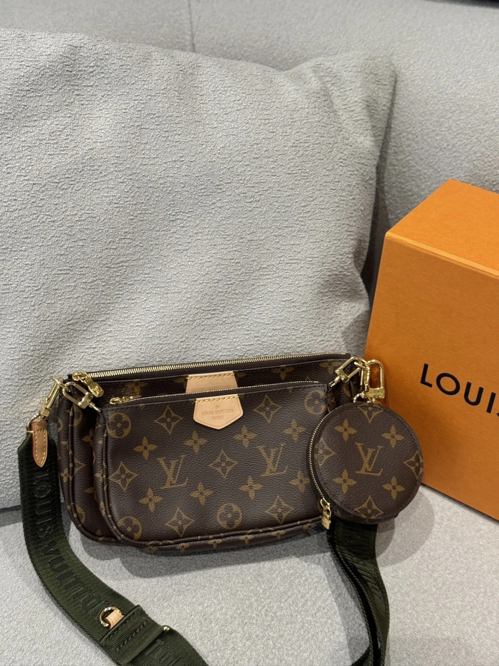 LV 五合一麻將包 綠